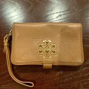 Tory Burch Leather Britten Smartphone Wristlet